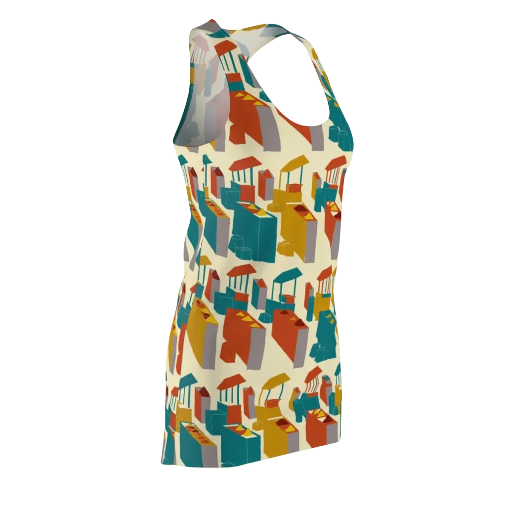 Market Geometry on Racerback Dress — Front Side