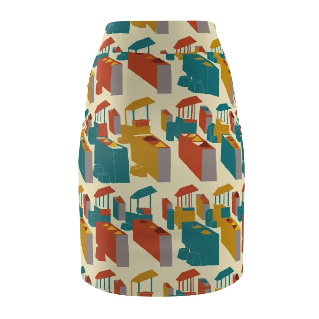 Market Geometry on Pencil Skirt — Back