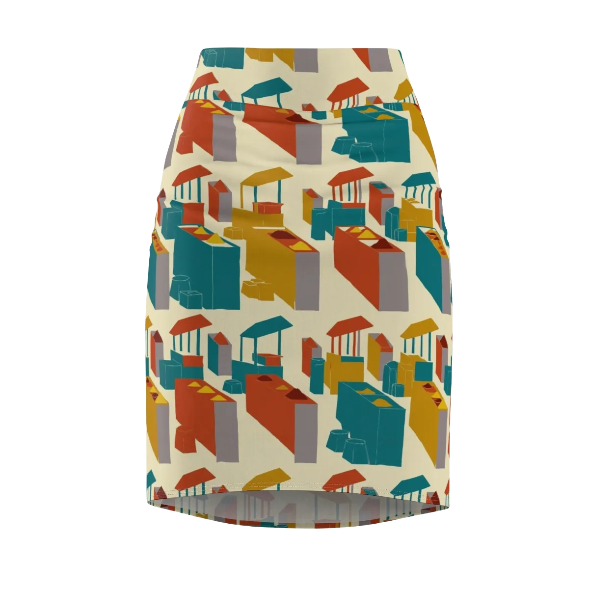Market Geometry on Pencil Skirt — Front