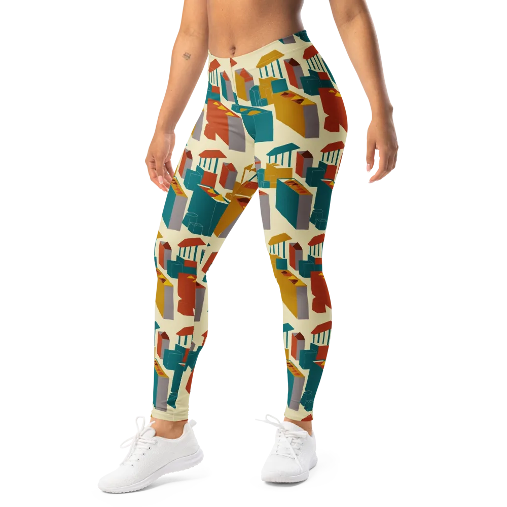 Market Geometry on Leggings — Left Front