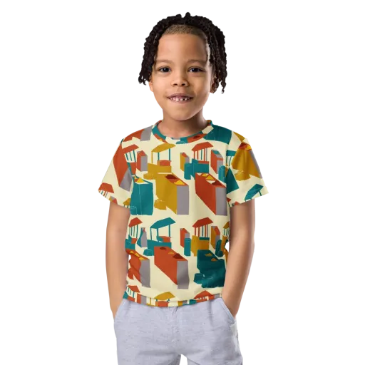 Market Geometry on a Kids Crew Neck T-Shirt