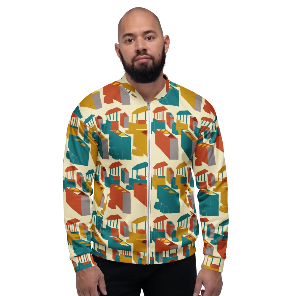 Market Geometry on Bomber Jacket — Front