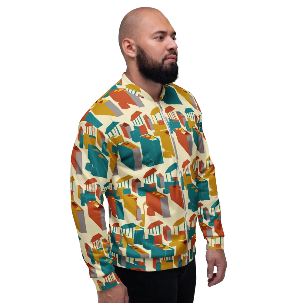 Market Geometry on Bomber Jacket — Right