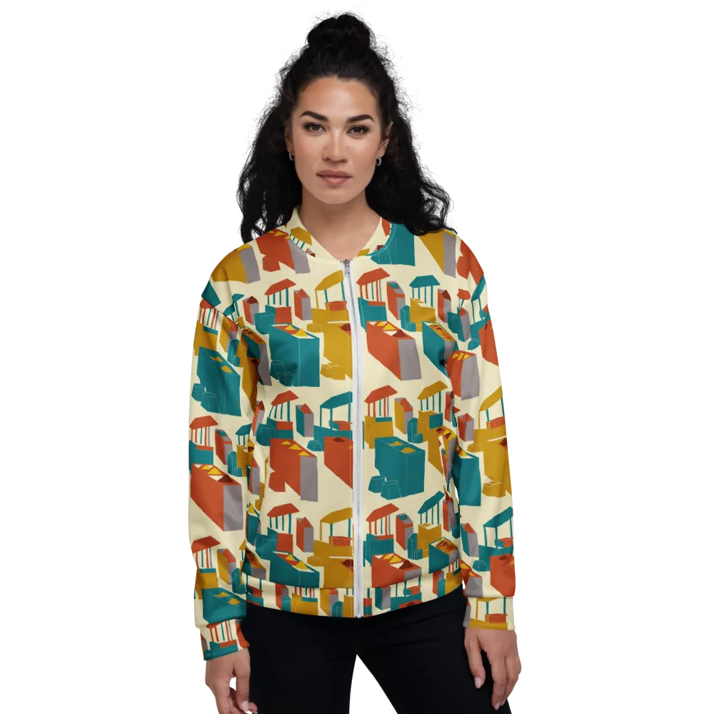 Market Geometry on Bomber Jacket — Front