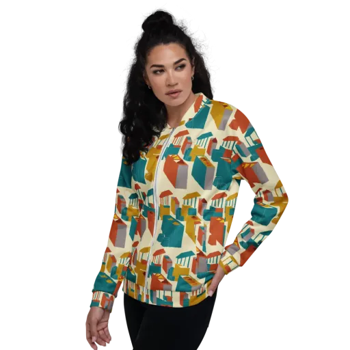 Market Geometry on a Bomber Jacket