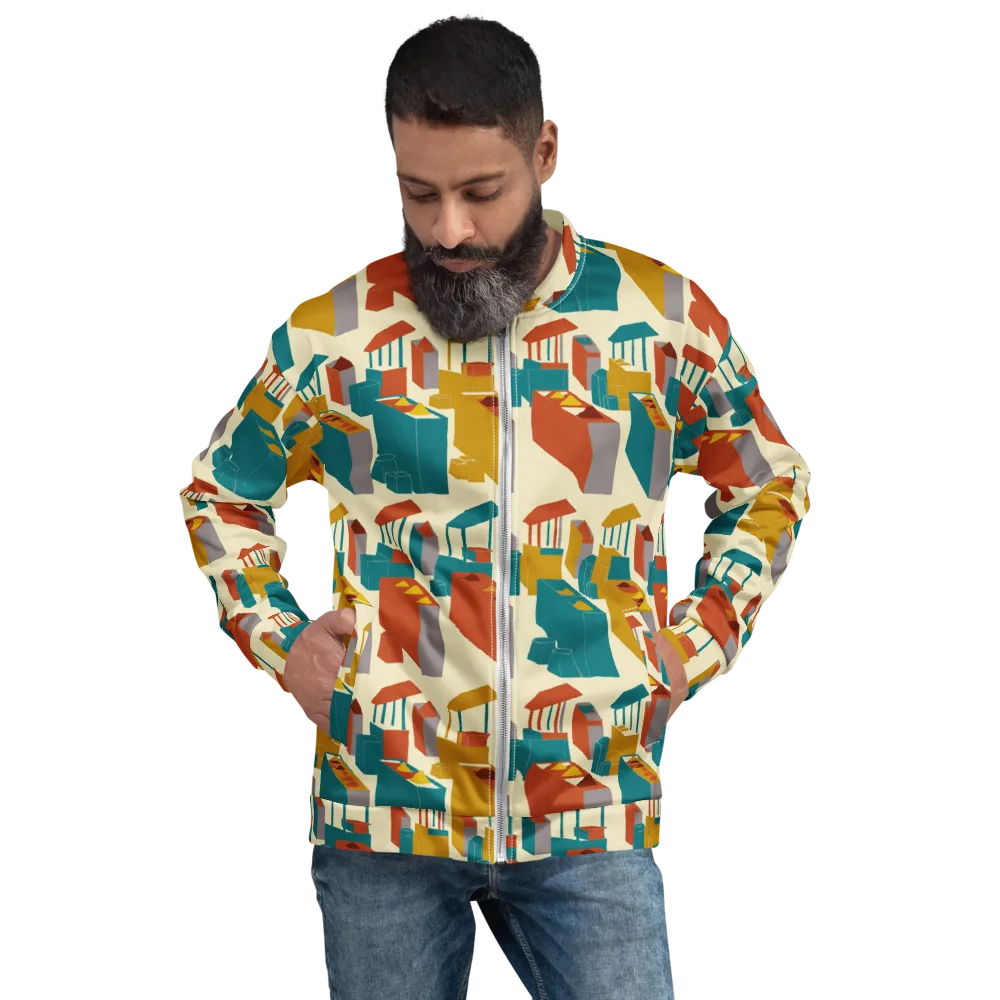 Market Geometry on Bomber Jacket — Front