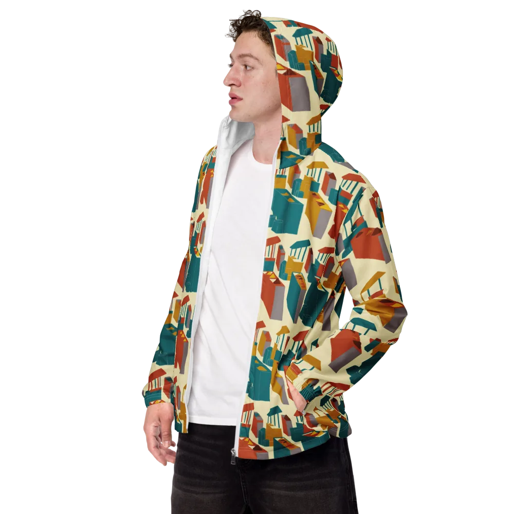 Market Geometry on Men's Windbreaker — Left Front