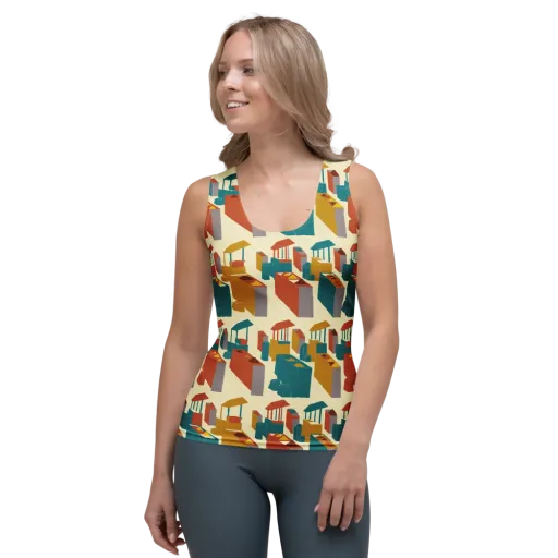 Market Geometry on a Women's Tank Top