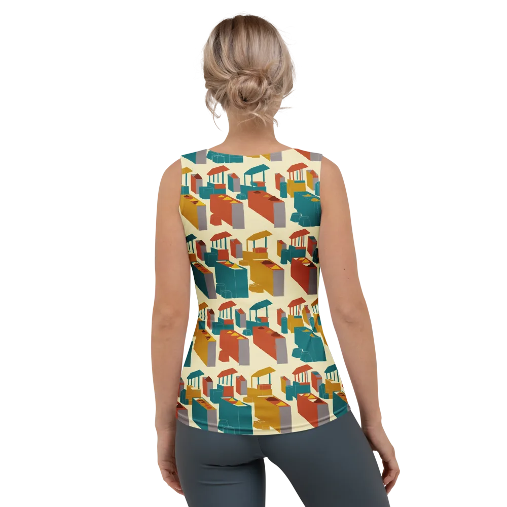 Market Geometry on Women's Tank Top — Back
