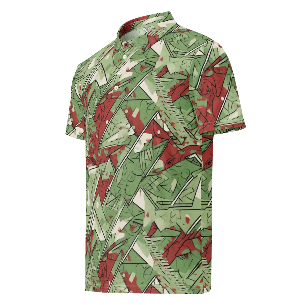 Redwood Riddle on Men's Slim Fit Polo Shirt — Left Front