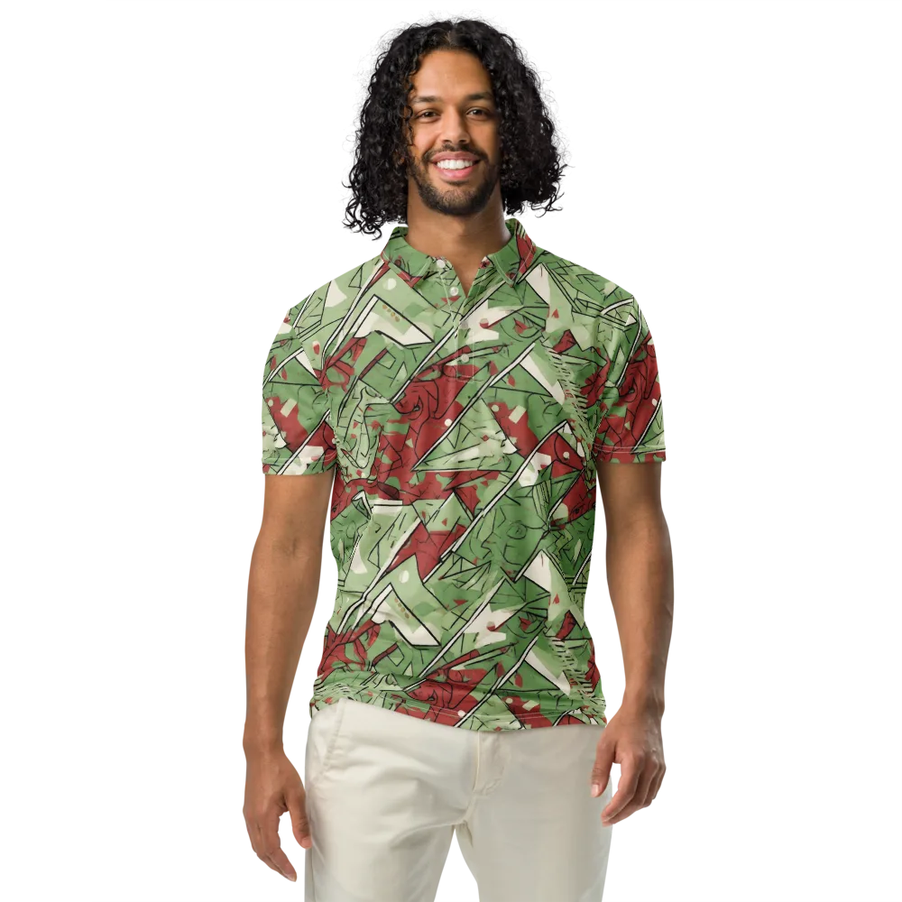 Redwood Riddle on Men's Slim Fit Polo Shirt — Front