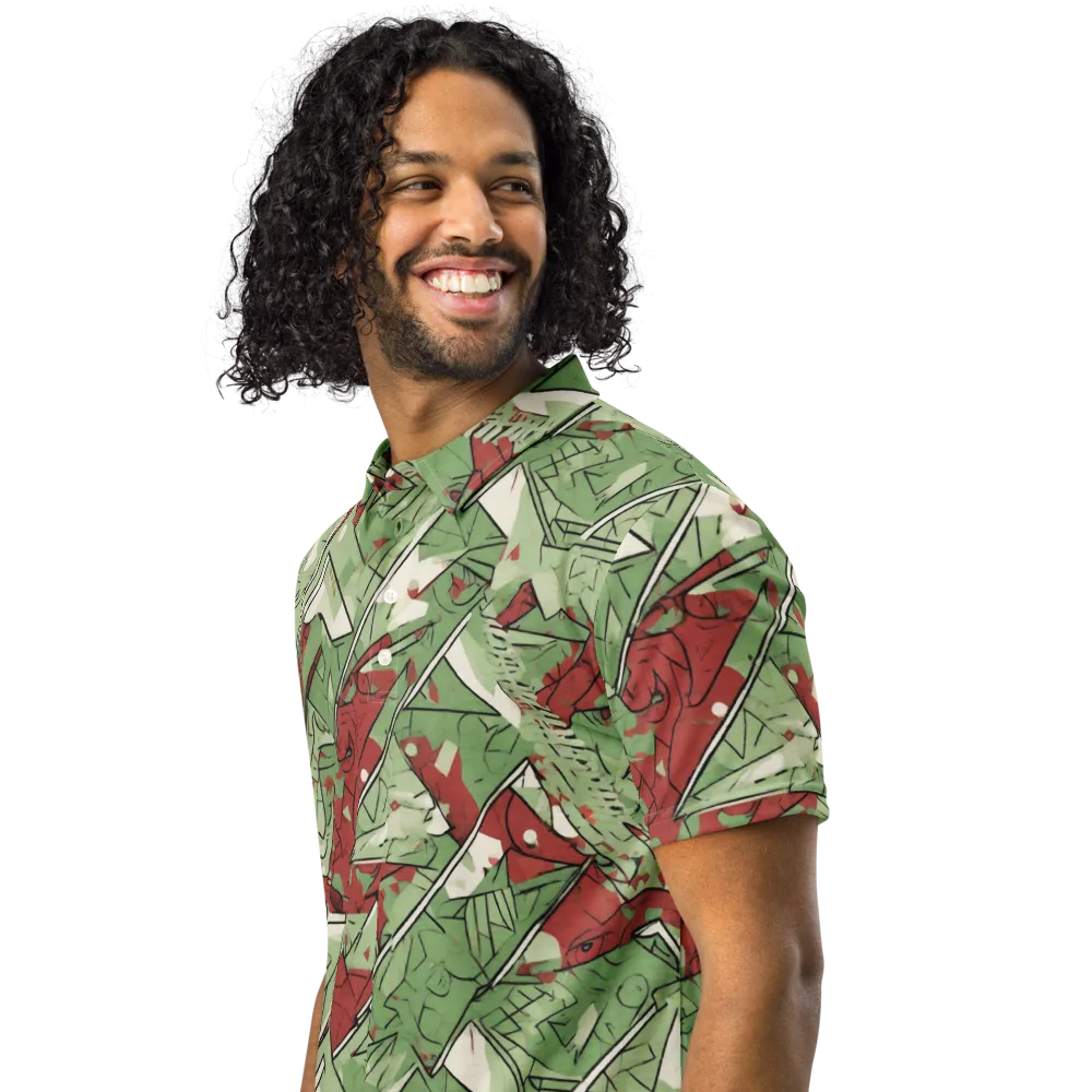 Redwood Riddle on Men's Slim Fit Polo Shirt — Left Front