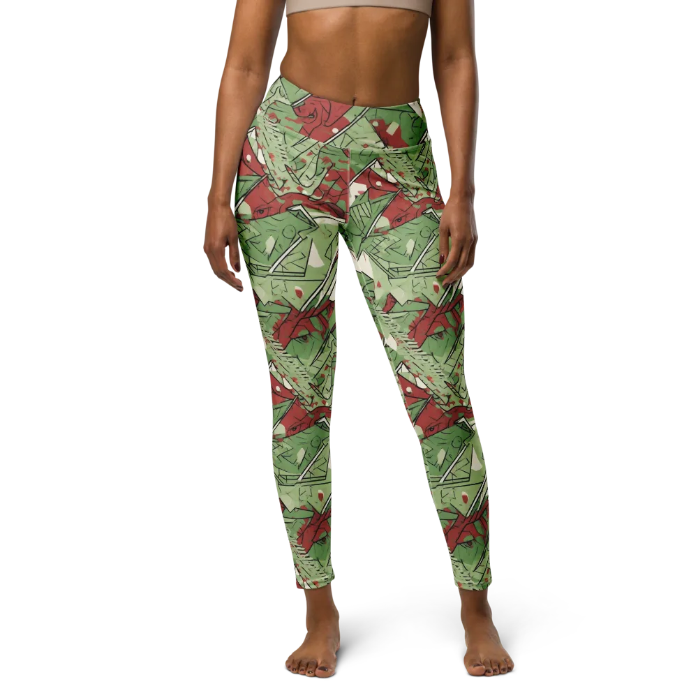 Redwood Riddle on Yoga Leggings — Front