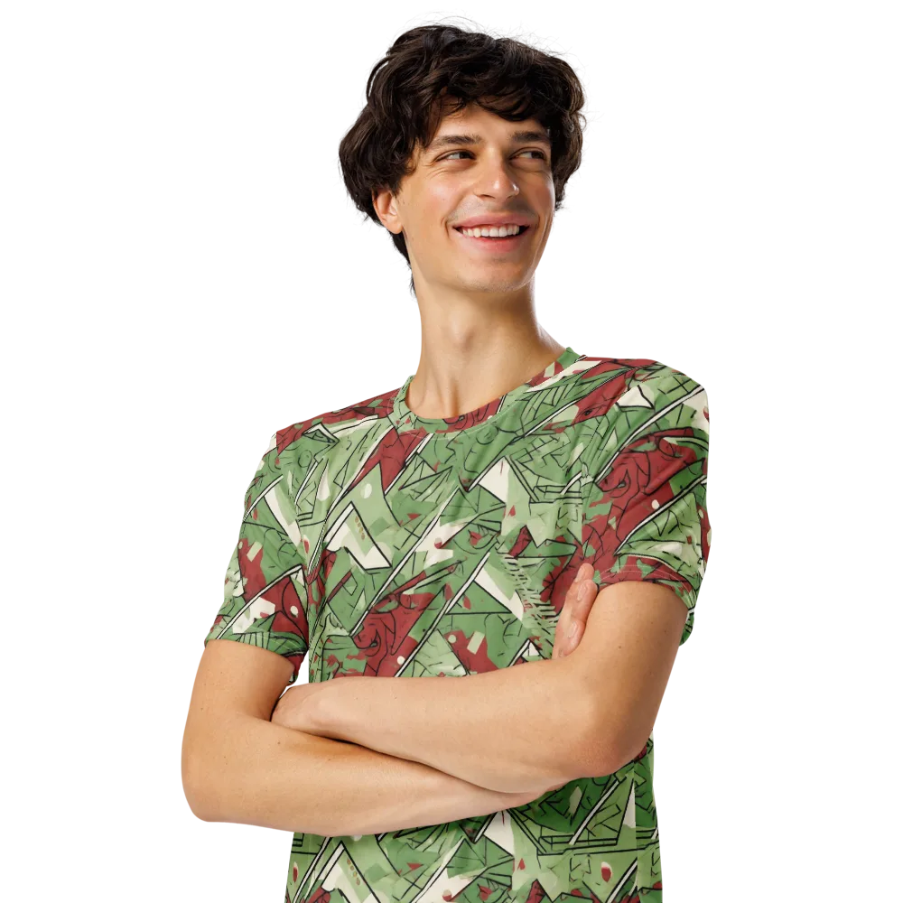 Redwood Riddle on Men's Crew Neck T-Shirt — Left Front