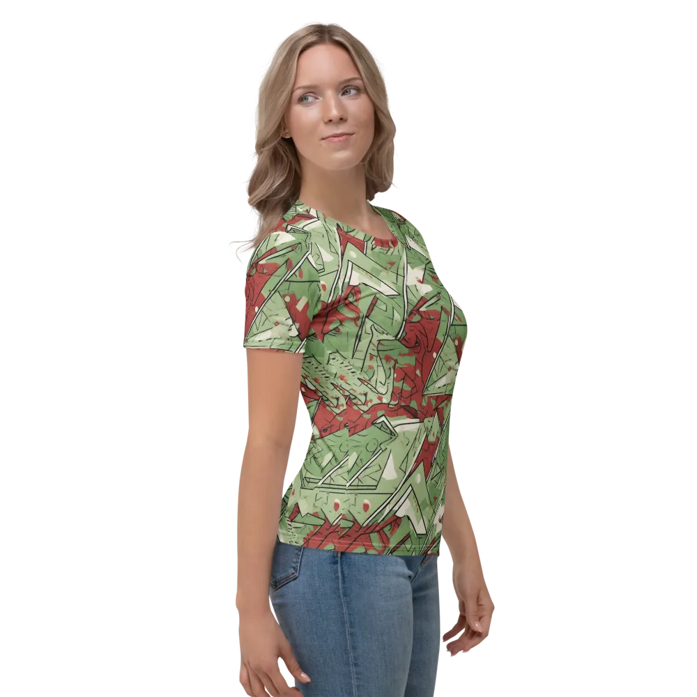 Redwood Riddle on Women's Crew Neck T-Shirt — Right