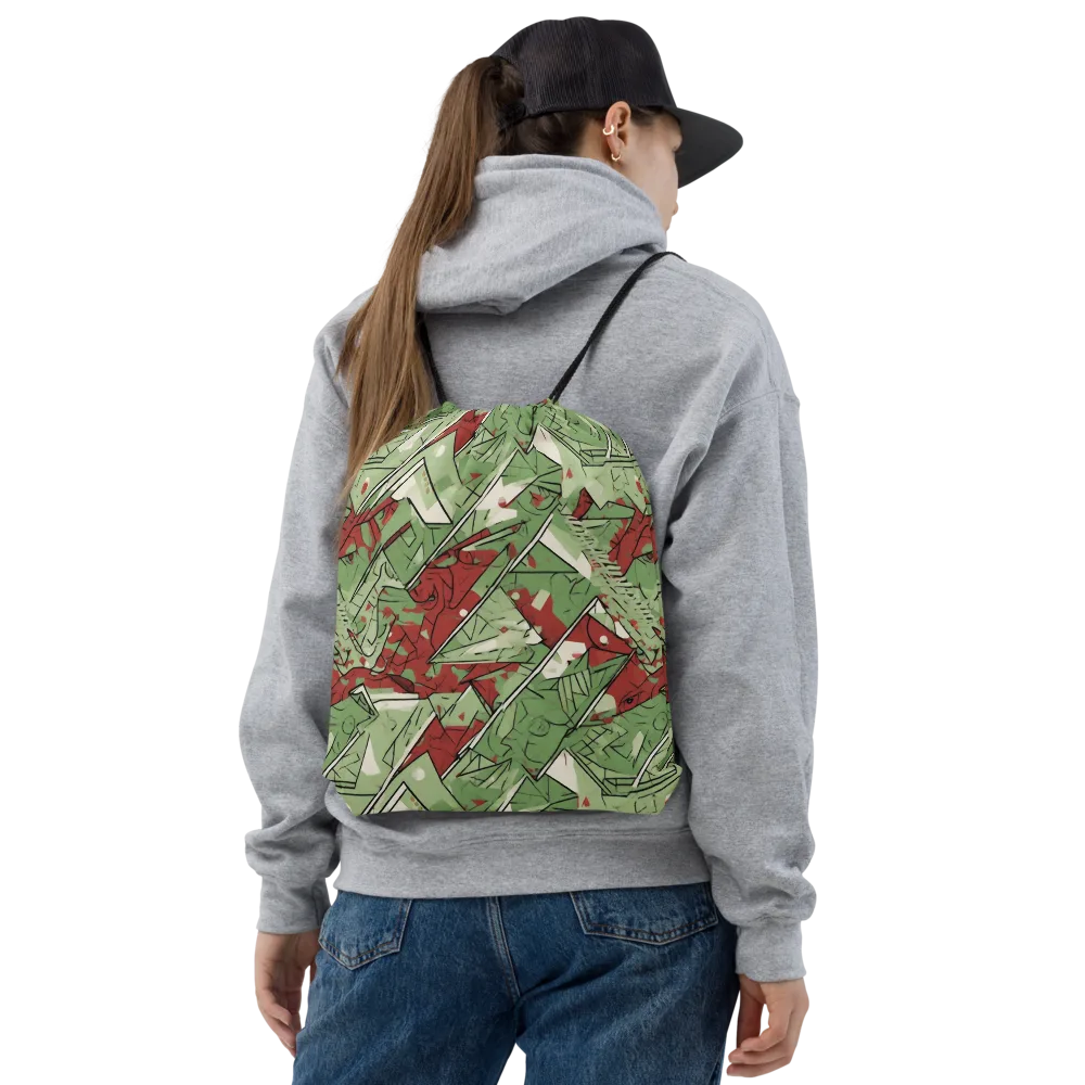 Redwood Riddle on Drawstring Bag — Front