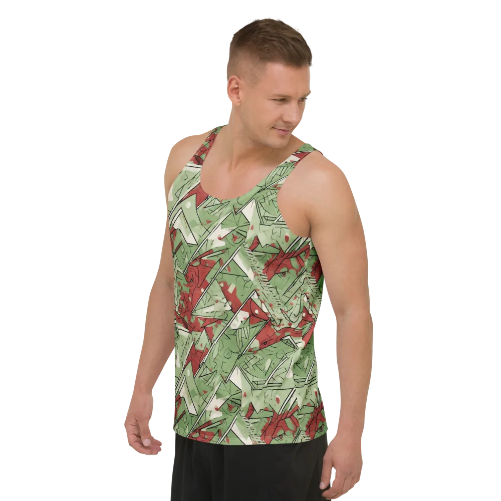 Redwood Riddle on Men's Tank Top — Left Front