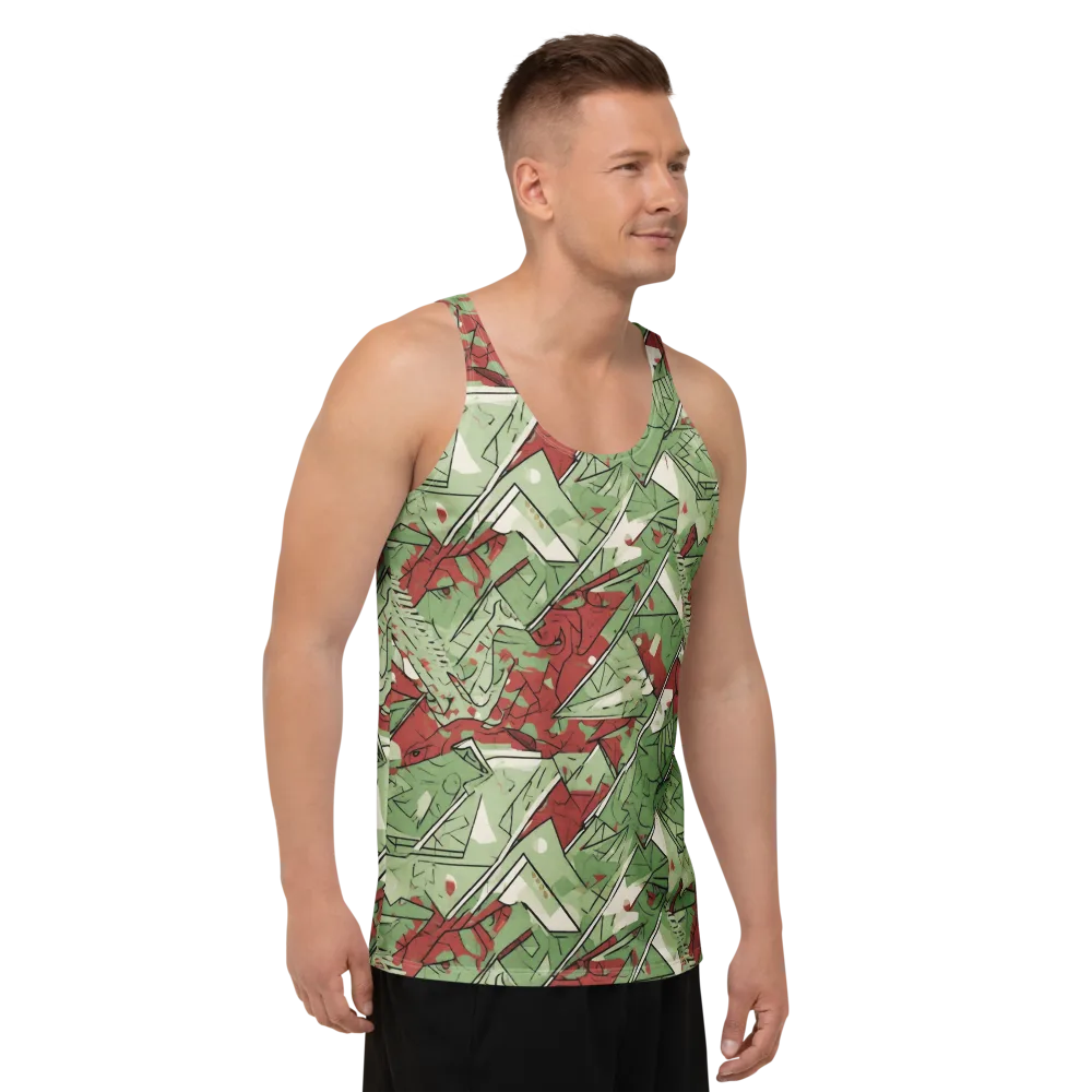 Redwood Riddle on Men's Tank Top — Right Front