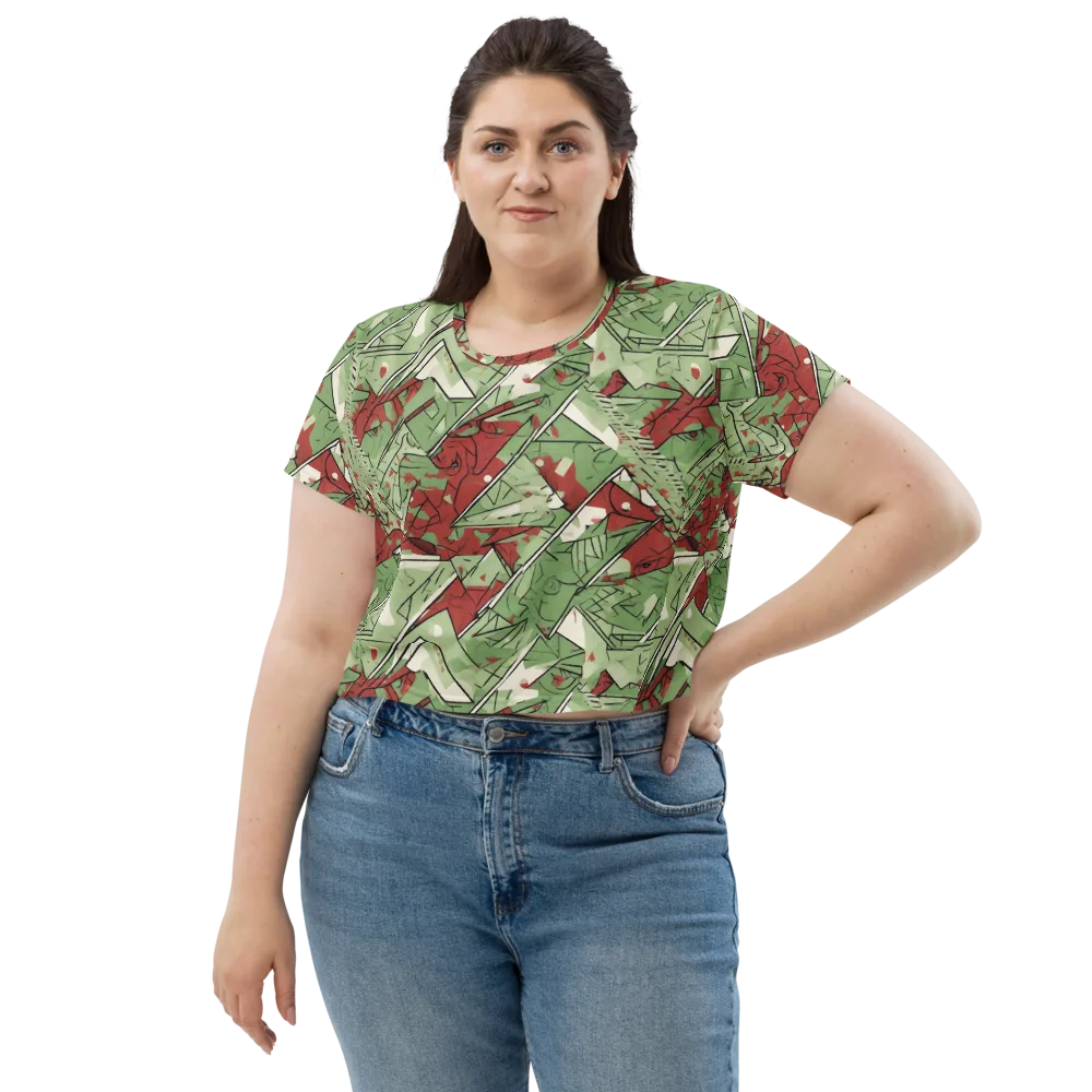 Redwood Riddle on Crop Tee — Front