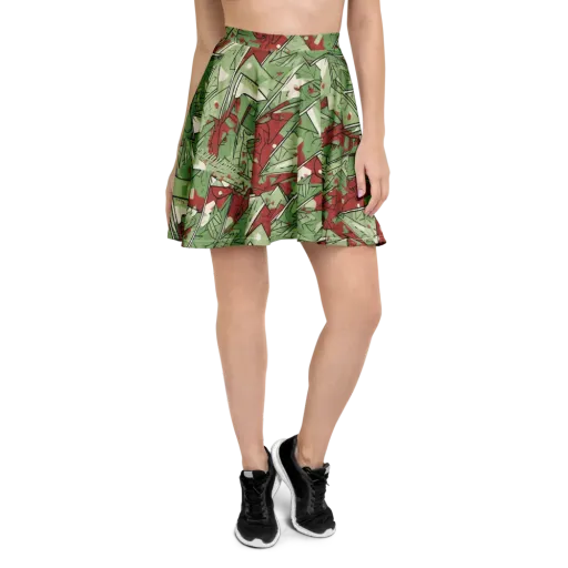 Redwood Riddle on a Skater Skirt