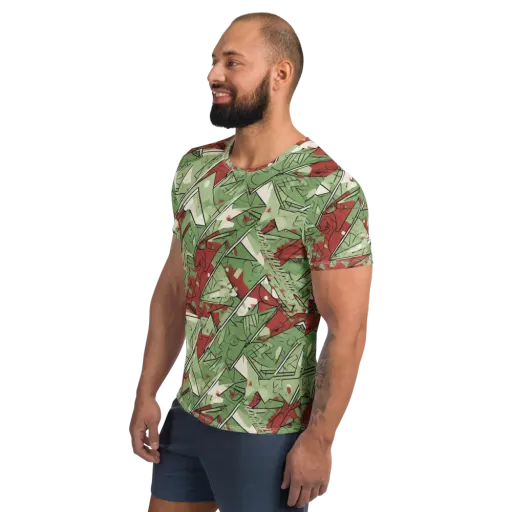 Redwood Riddle on a Men's Athletic T-Shirt
