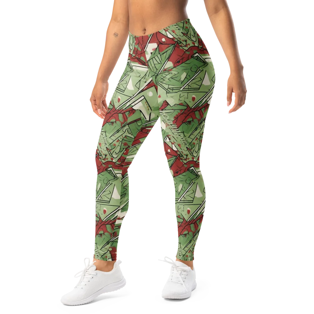 Redwood Riddle on Leggings — Left Front