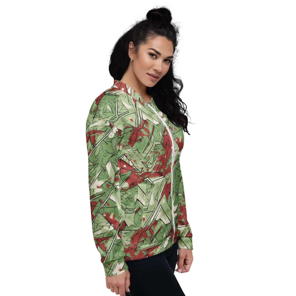 Redwood Riddle on Bomber Jacket — Right