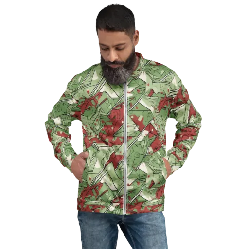 Redwood Riddle on a Bomber Jacket
