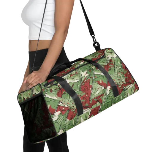 Redwood Riddle on a Duffle Bag