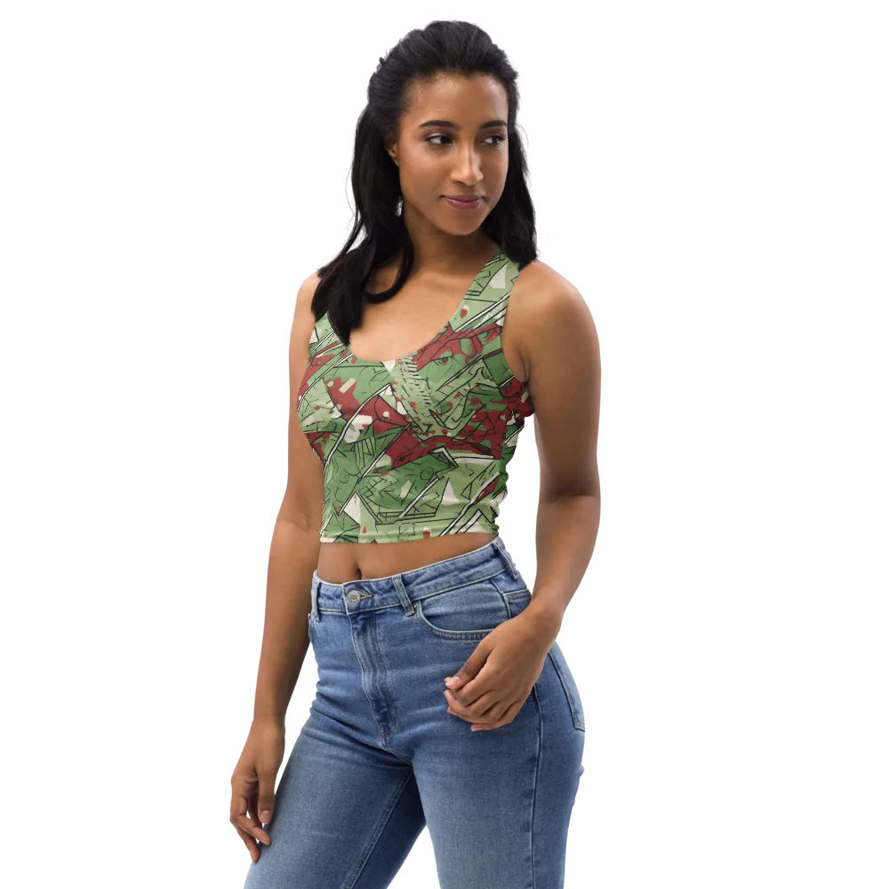 Redwood Riddle on Crop Top — Left Front