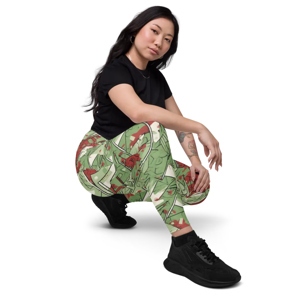 Redwood Riddle on Leggings with Pockets — Right Front