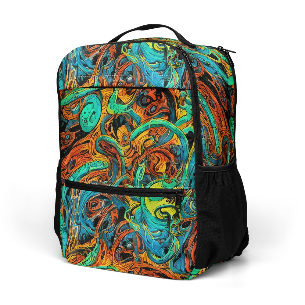 Flaming Mirage on Utility Backpack — Left Front