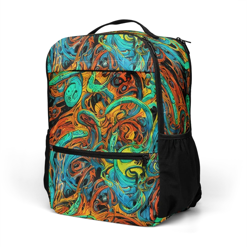 Flaming Mirage on Utility Backpack — Left Front