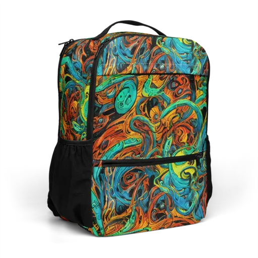 Flaming Mirage on a Utility Backpack