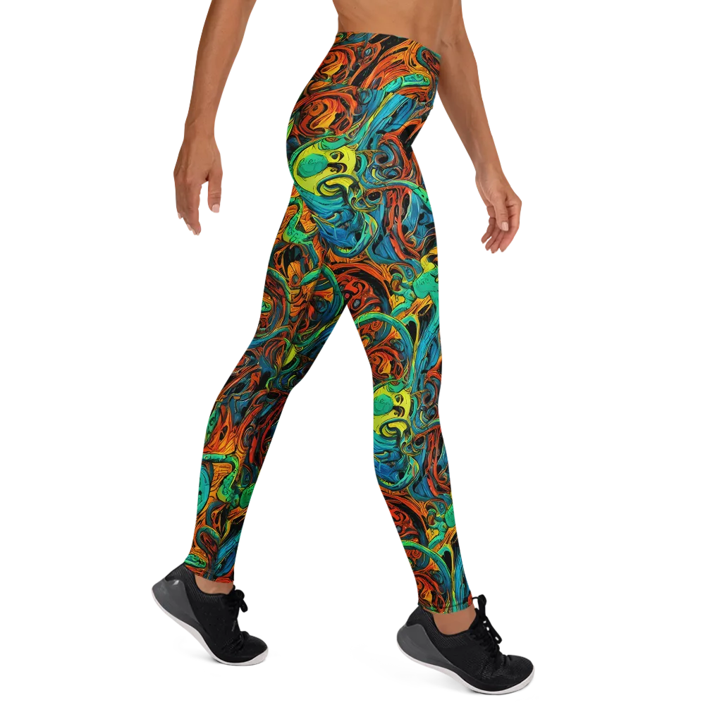 Flaming Mirage on Yoga Leggings — Right