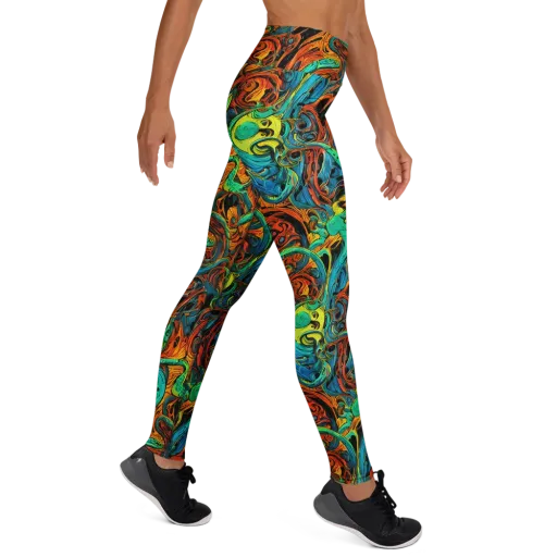 Flaming Mirage on a Yoga Leggings