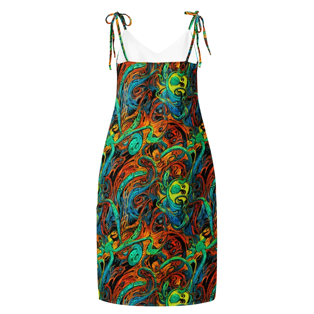 Flaming Mirage on Slip Dress — Back