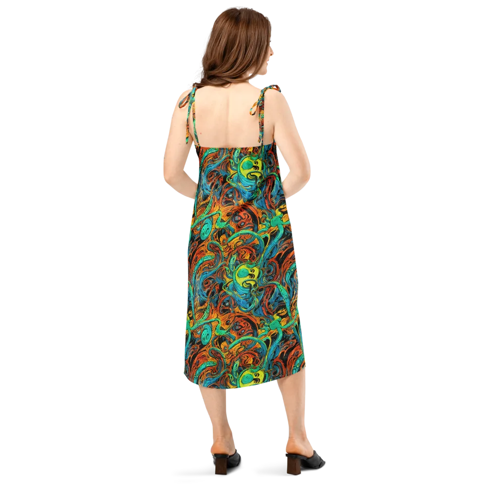 Flaming Mirage on Slip Dress — Back