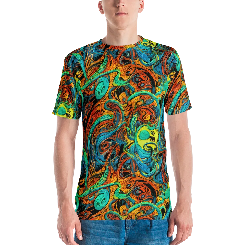 Flaming Mirage on Men's Crew Neck T-Shirt — Front