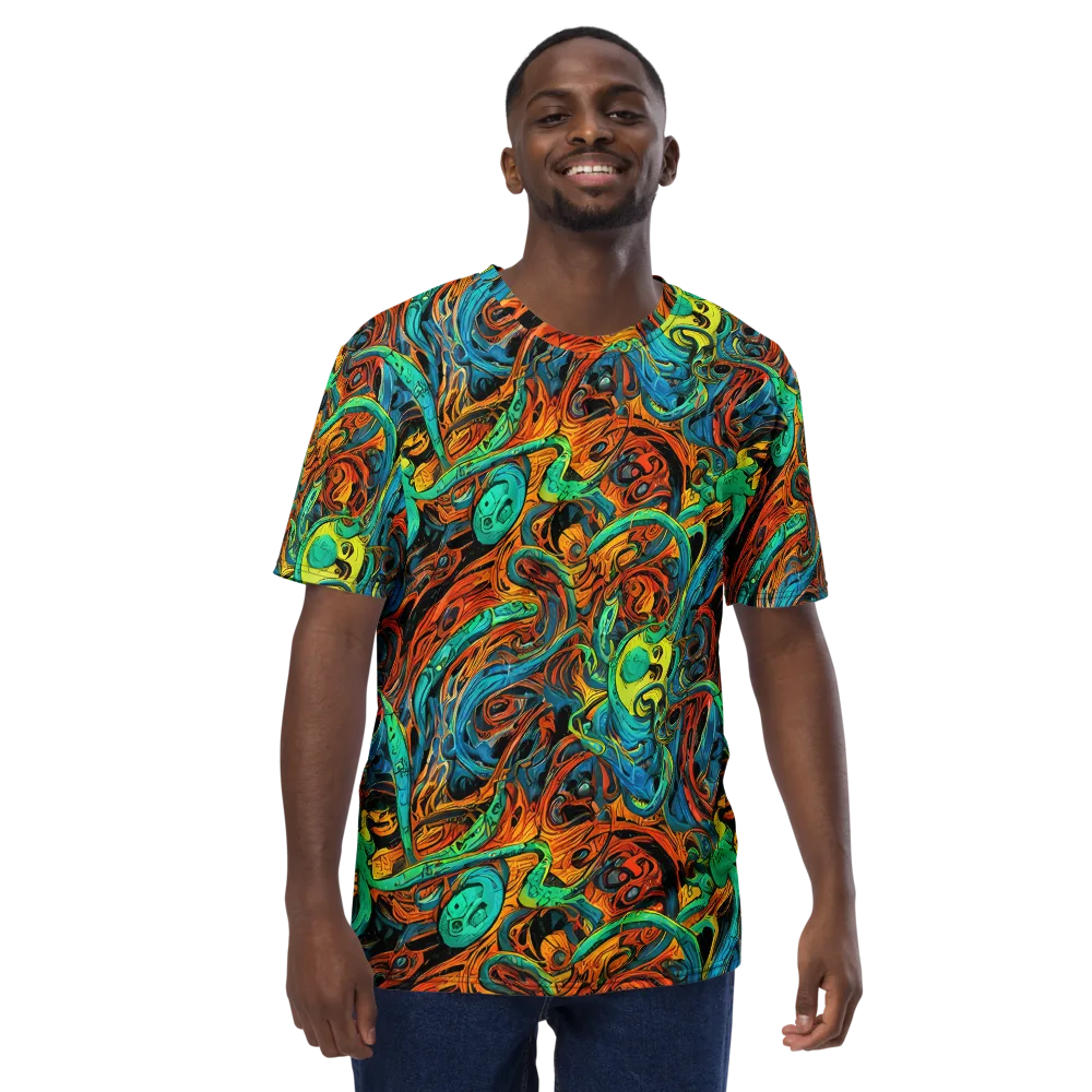 Flaming Mirage on Men's Crew Neck T-Shirt — Front