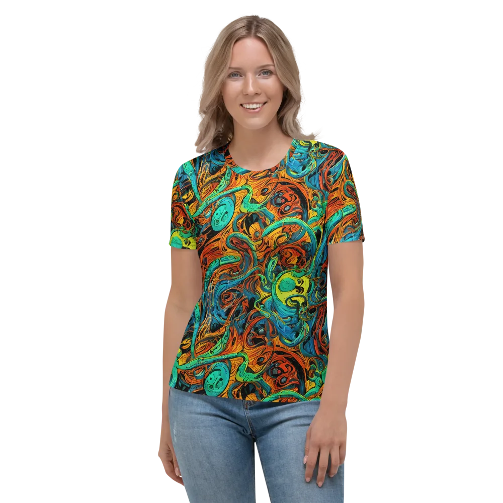Flaming Mirage on Women's Crew Neck T-Shirt — Front