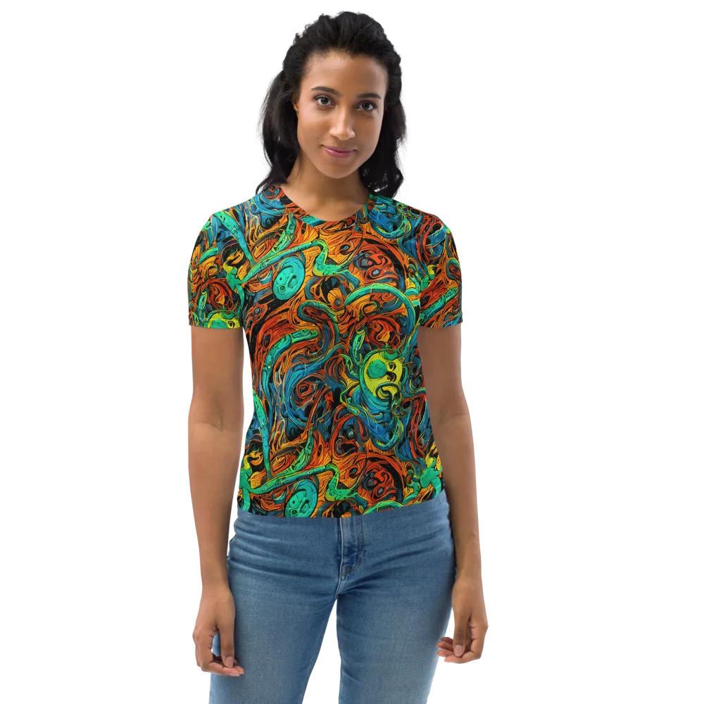 Flaming Mirage on Women's Crew Neck T-Shirt — Front
