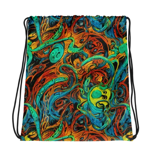 Flaming Mirage on a Drawstring Bag