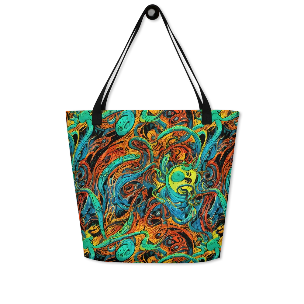 Flaming Mirage on Large Tote Bag W/ Pocket — Front