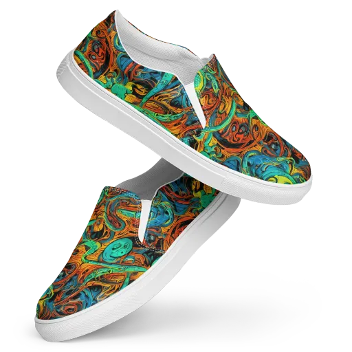 Flaming Mirage on a Women's Slip-On Canvas Shoes
