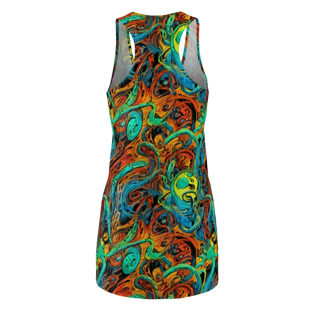 Flaming Mirage on Racerback Dress — Back