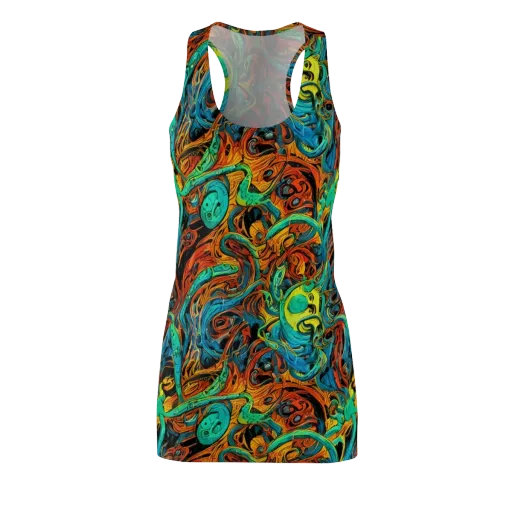 Flaming Mirage on a Racerback Dress