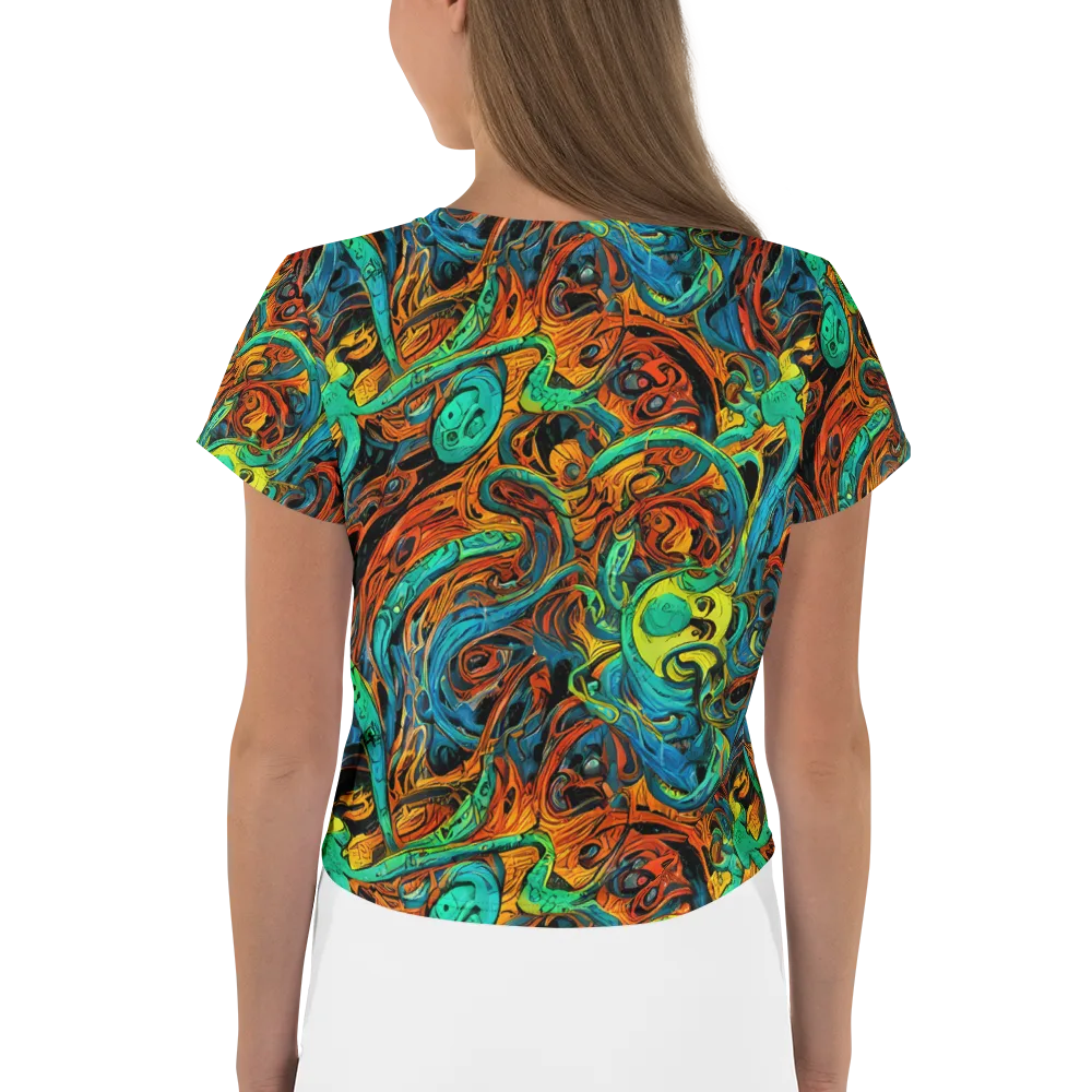 Flaming Mirage on Crop Tee — Back