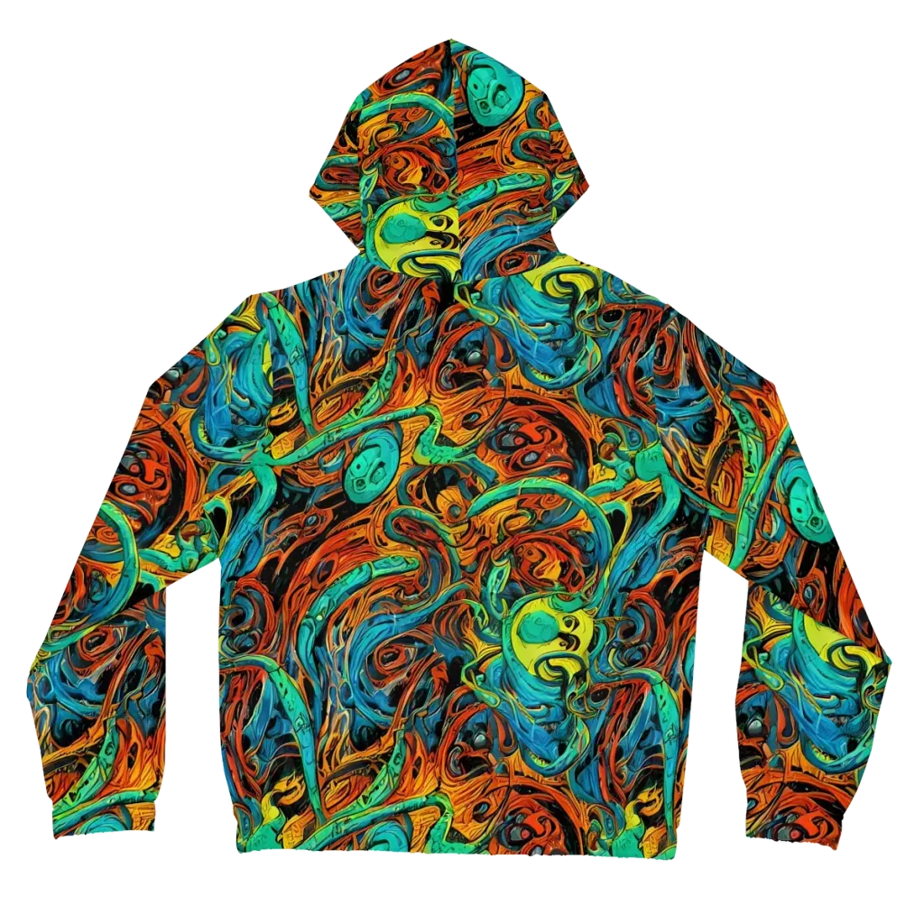 Flaming Mirage on Women's Full-Zip Hoodie — Back