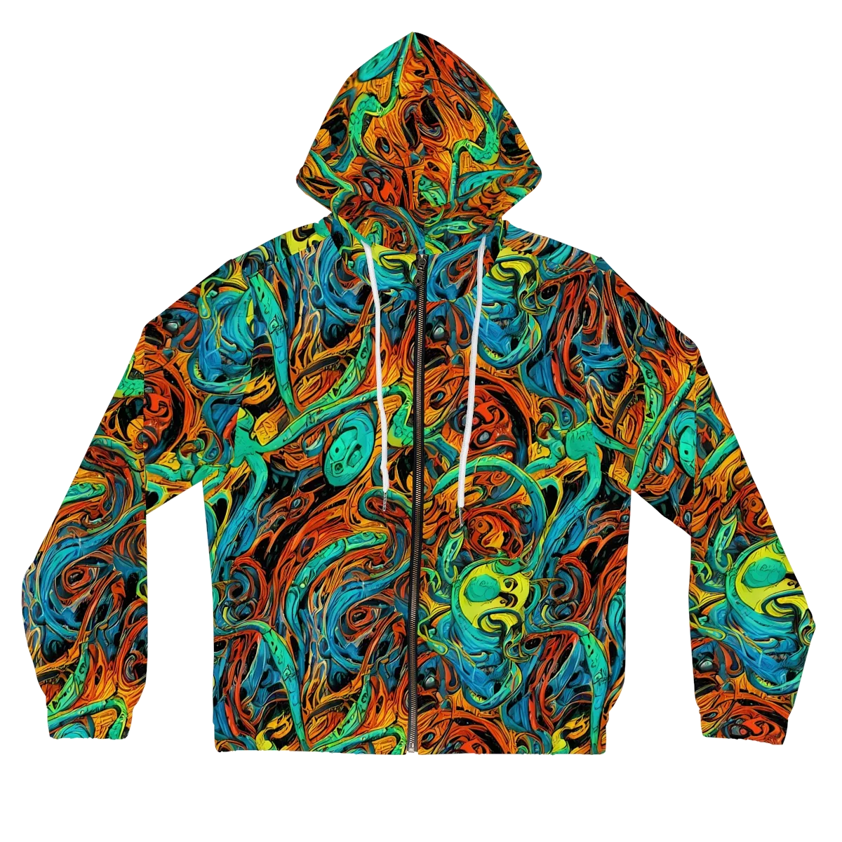 Flaming Mirage on Women's Full-Zip Hoodie — Front